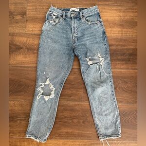 Abercrombie & Fitch High Rise Mom Jeans 27/4 short inseam